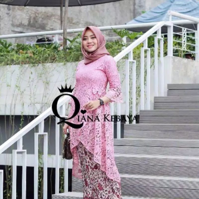 IndahKebaya | SETELAN KEBAYA MODERN / SRIKANDI MIX ROK PLISKET JUMBO / WISUDA / PESTA / SERAGAMAN