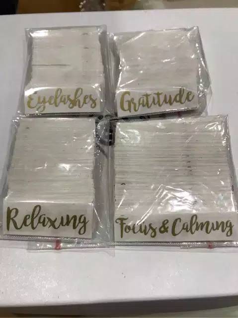 Stiker Botol Custom Kaligrafi Sticker Botol Liptint Lipgloss Custom Gold Mas Cutting thankyou card