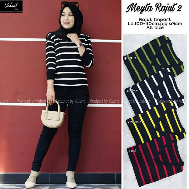 Meyta Rajut #2, blouse, blouse wanita, blouse muslim, blouse murah, blouse cantik, blouse kekinian