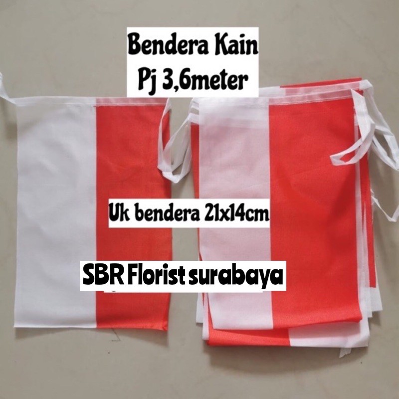 Bendera Kain kotak 17 agustus / Bendera merah putih / Bendera tali 17 agustus