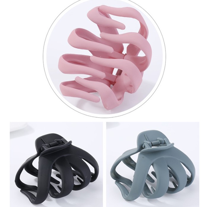 1 Pc Jepit Rambut Bentuk Geometris Bulan Kepiting Bahan Logam Untuk Wanita