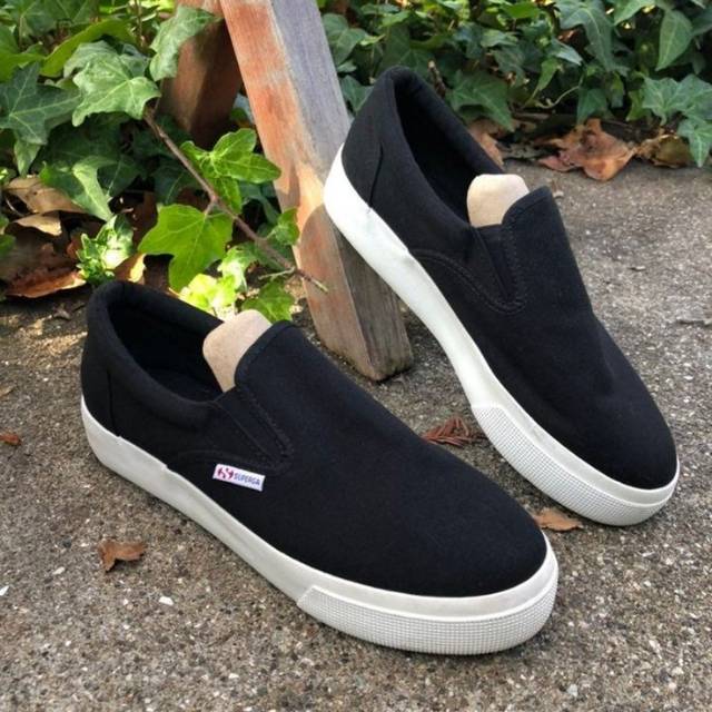 superga slip on black