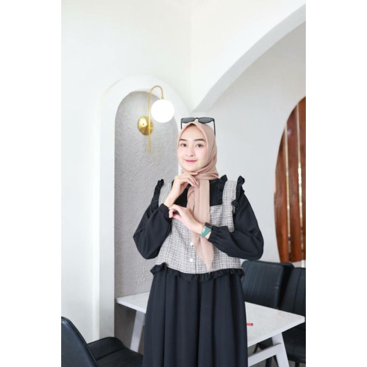 SEYHA MAXI Trend fashion pakaian terbaru baju gamis tingkat polos wanita hijabers babydoll kekinian 