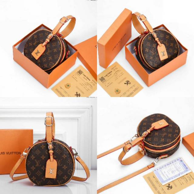 LOUIS VUITTON LV PETITE BOITE MONOGRAM PLATINUM WITH BOX M43514*WBJ