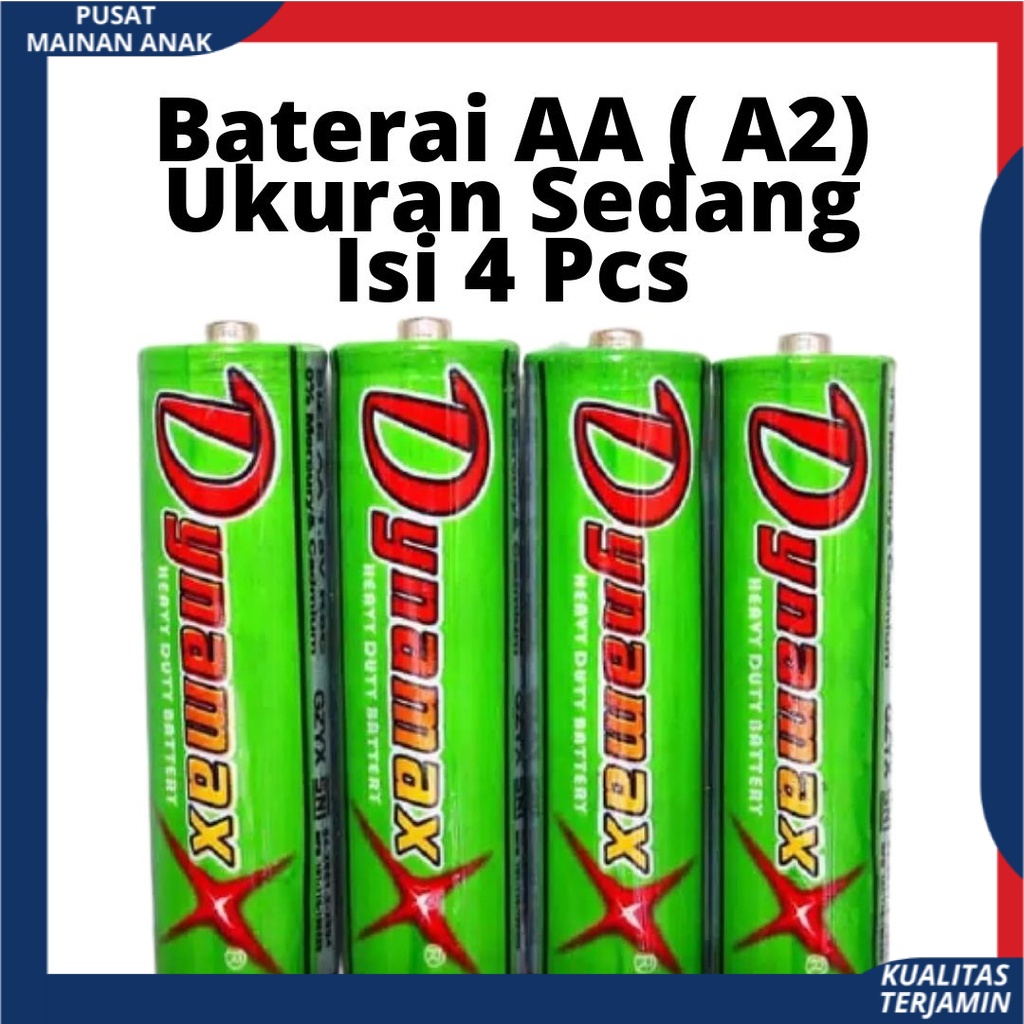 Baterai AA A2 ABC DYNAMAX Untuk mobil remot,Mainan Remote, jam Dinding, DLL ISI 4 PCS