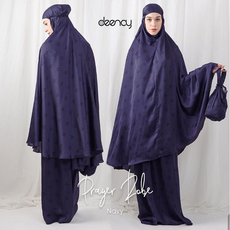 Mukena Deenay Monogram Navy