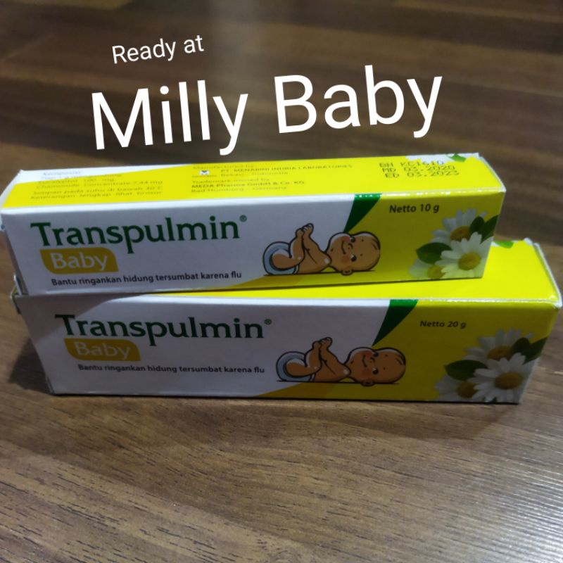 [Millybaby] transpulmin baby / transpulmin baby 20g / balsem bayi / balsem baby transpulmin