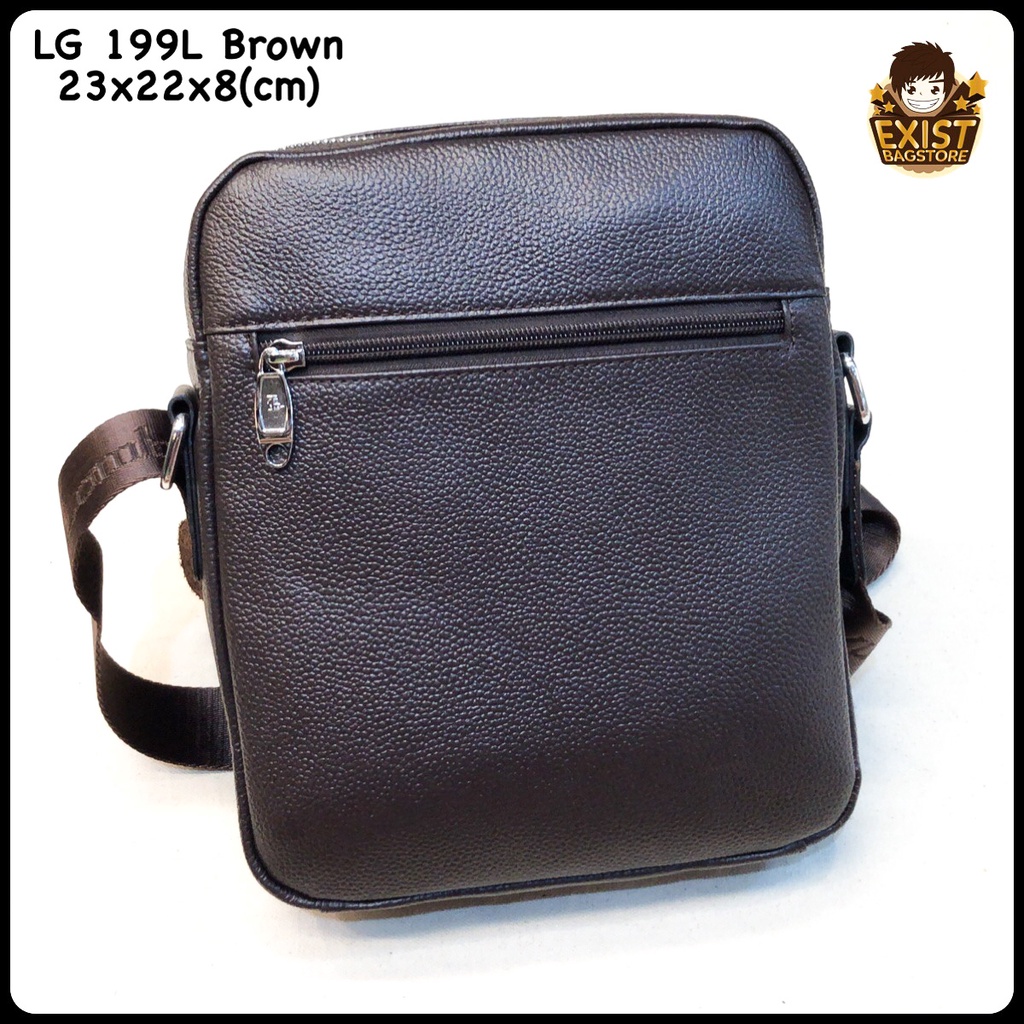 tas pria original lombardi giovanni 199 series bahan asli kulit tas original