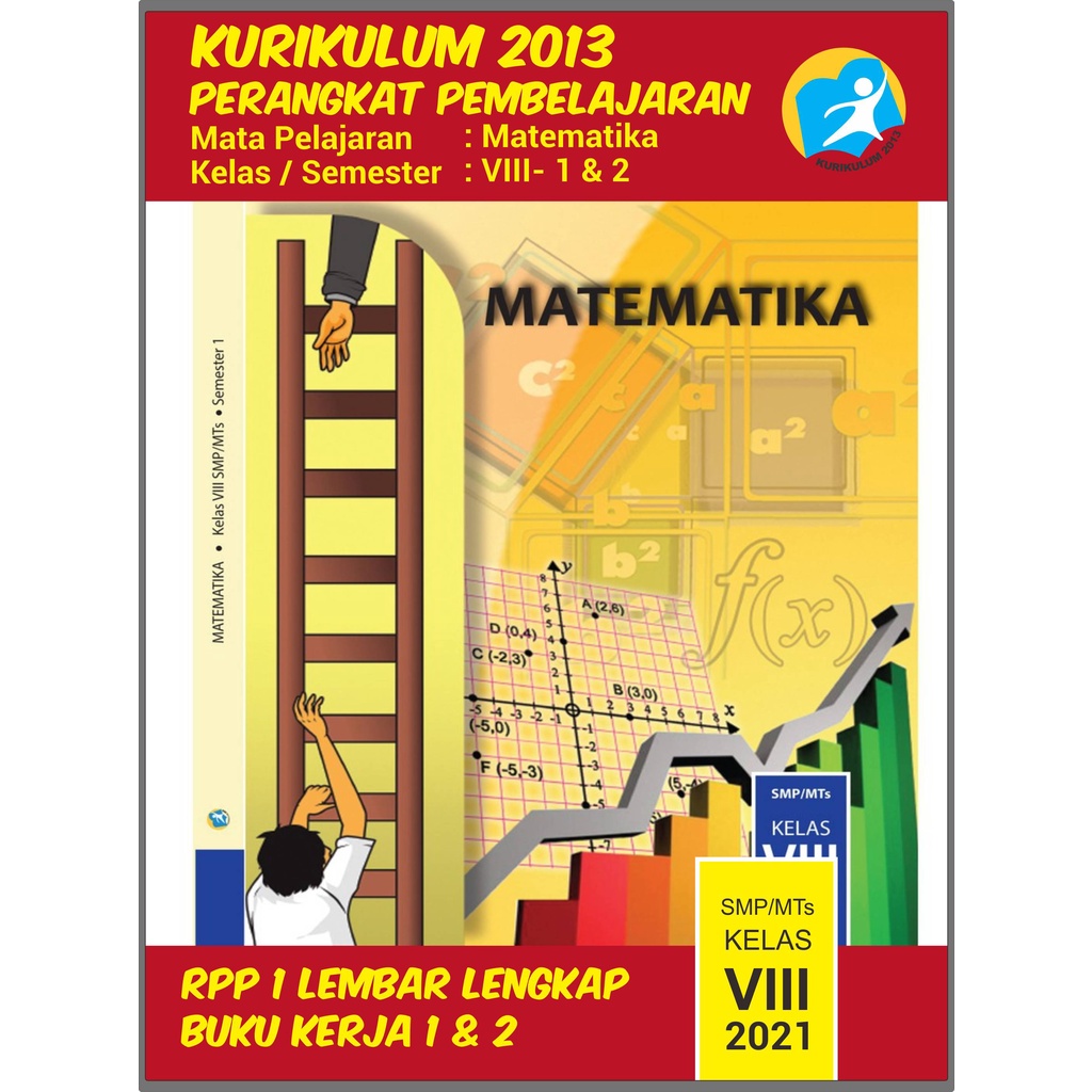 Administrasi Pembelajaran MATEMATIKA Kelas 8 (Buku Kerja 1 & 2) Silabus, RPP 1 Lembar Lengkap