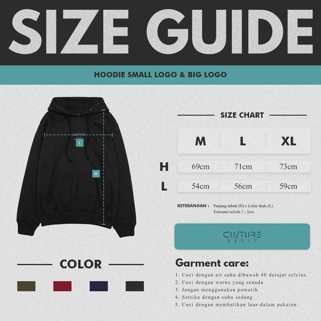 CULTURE BASIC | HOODIE VOL. 2 BIG LOGO (SEMUA WARNA)