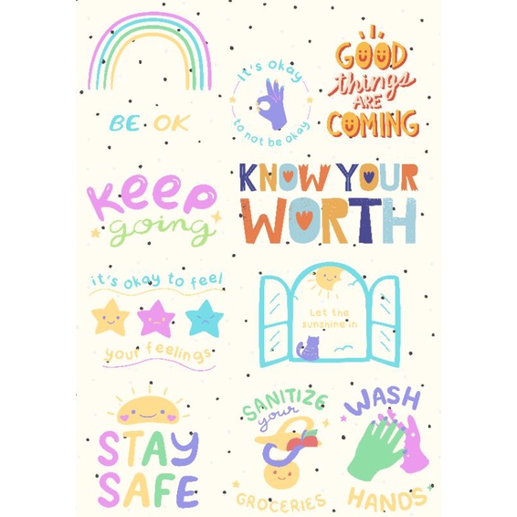 

Random Sticker Kata-Kata Penyemangat / Word Encouragement for Journal Aesthetic