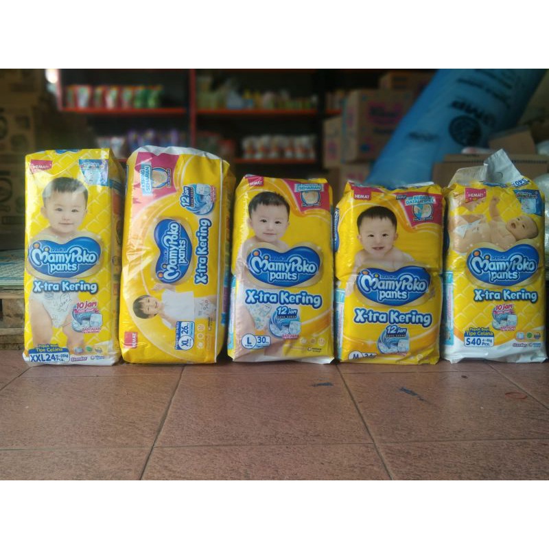 Mamypoko pants Ekstra Kering NB-S44/S38/M32/L28/XL26/XXL24/S56/M48/L42/XL38