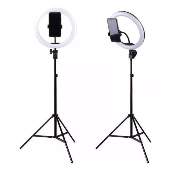 RING LIGHT 26cm + TRIPOD 2,1meter Lampu LED ringlight Selfie Vlog Live Streaming