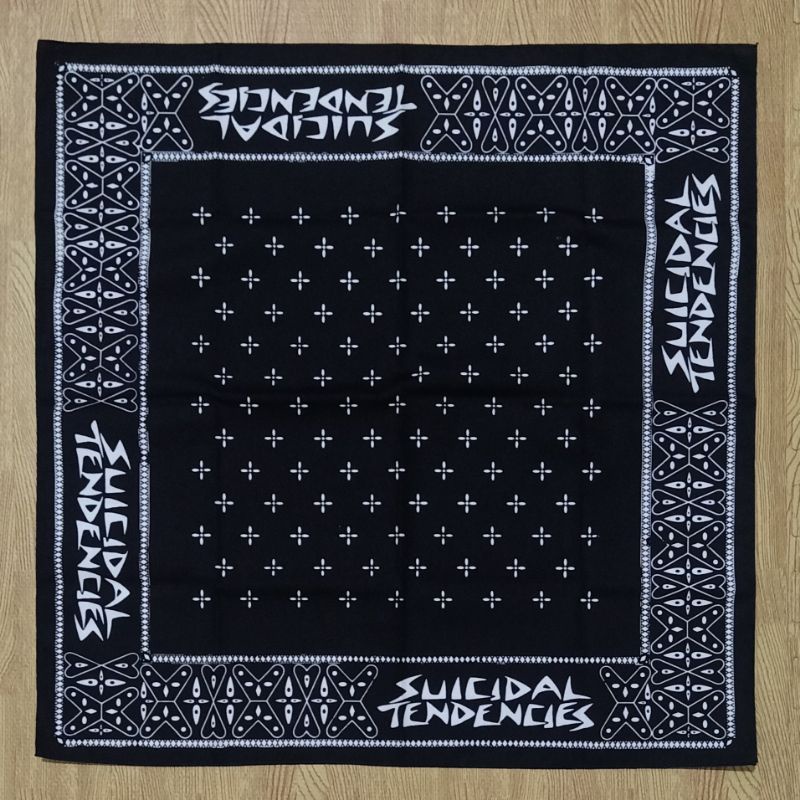 [COD] SLAYER BANDANA MUSIK BAND PREMIUM SUPER MURAH BEST SELLER-SUCIDAL BLACK