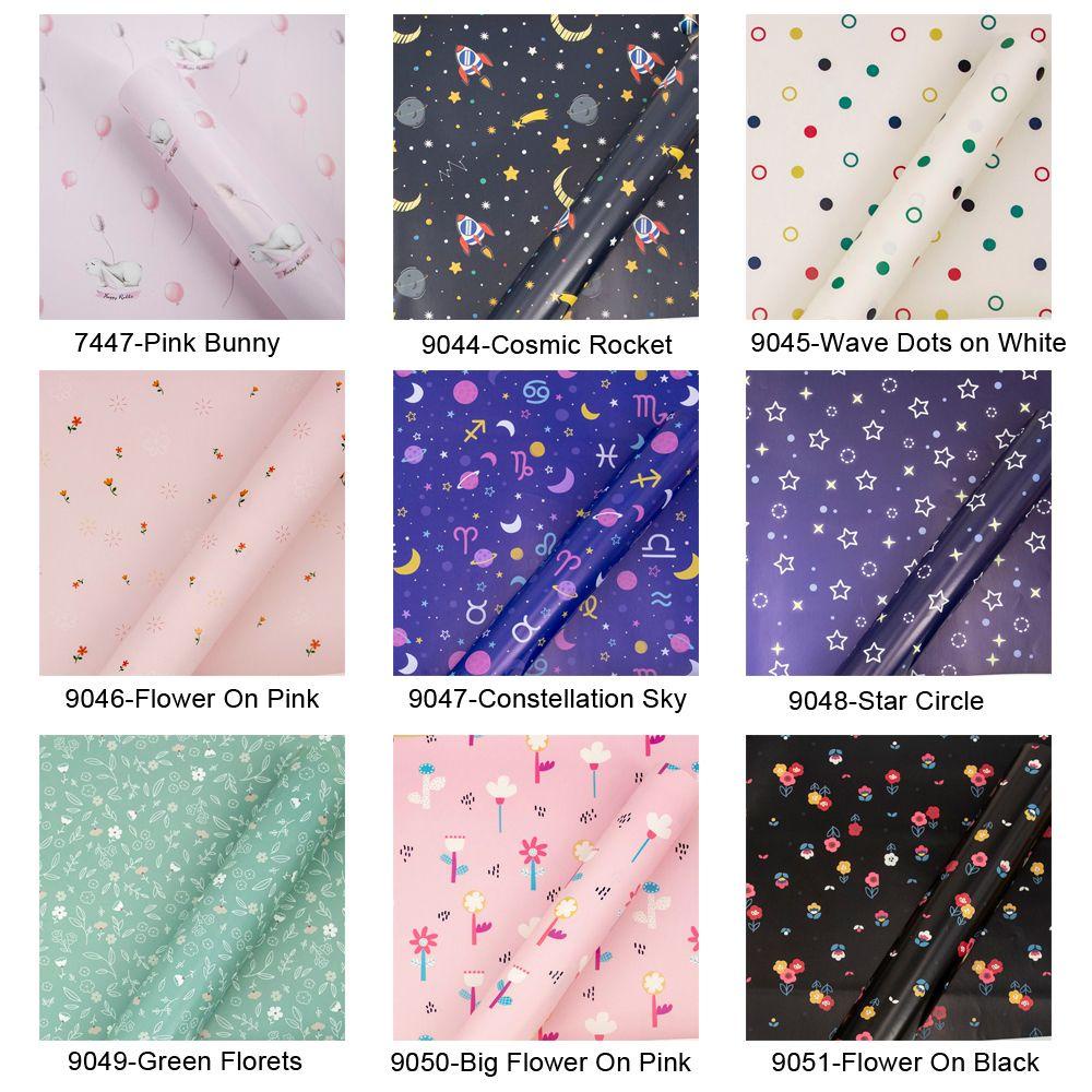 Solighter 5pcs 74x51cm Wrapping Paper Universal Lucu Kartun Dilapis Kertas Kekinian Box Packing