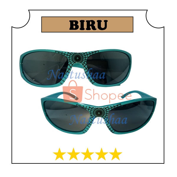 kacamata anak laki-laki dan perempuan sport anti silau olahraga sepeda lari - cewek cowok kids fashion lensa silver mirror sunglasses