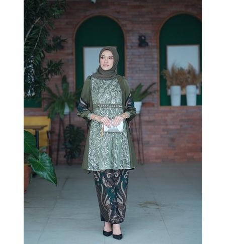 {MLN.01Jl22ᴰ} Set Couple Bella Tunik (Army)