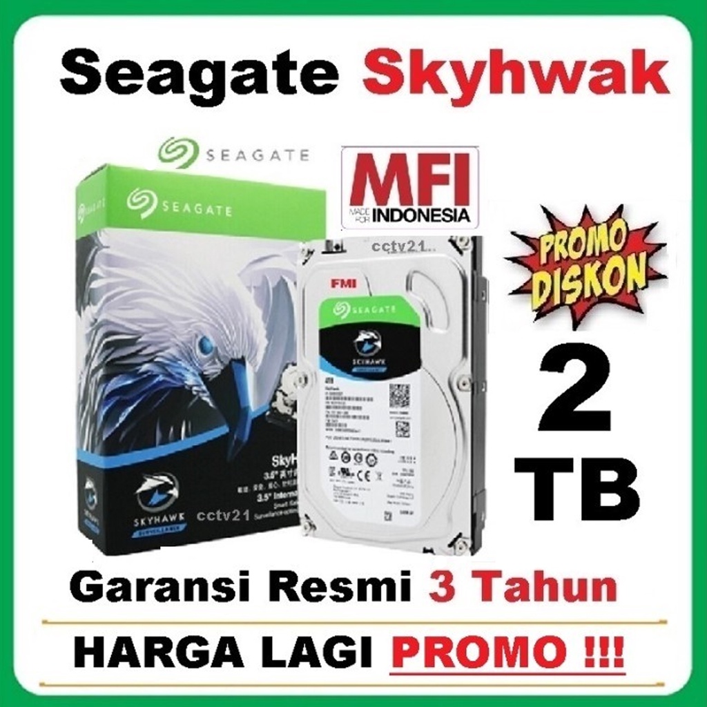 Harddisk HDD SEAGATE SKYHAWK  MFI CCTV 2TB