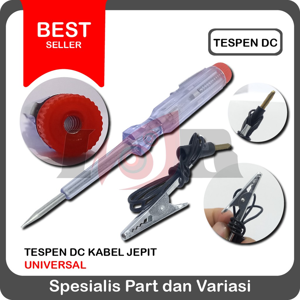 Tespen DC Kabel Jepit Obeng Test Pen Listrik 6v 12v 24v