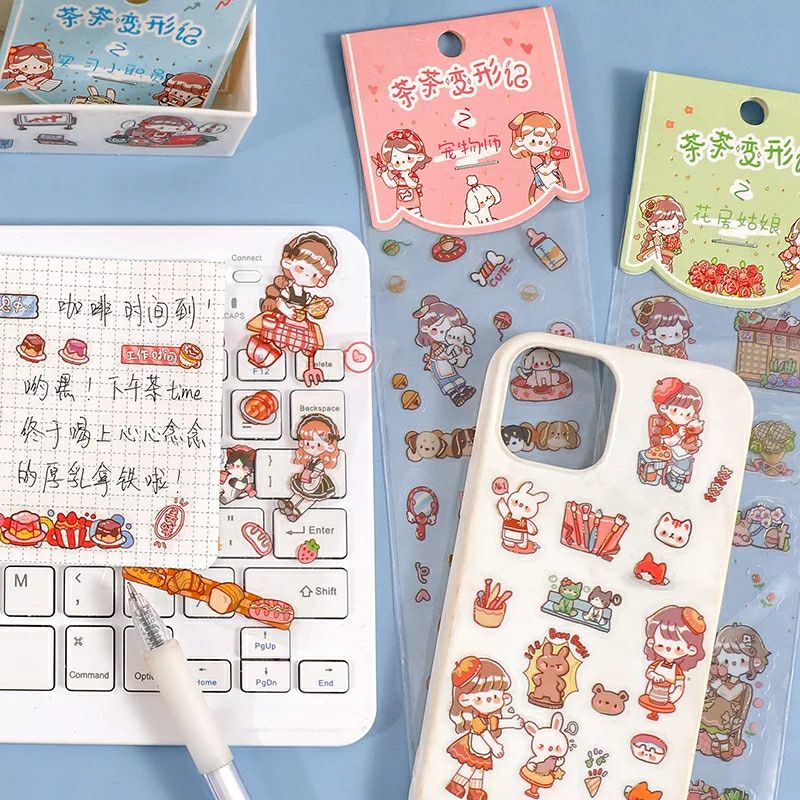 

MYUME.STORE || STIKER PANJANG STICKER JURNAL KARAKTER CUTE KISSCUT DIY SCRAPBOOK