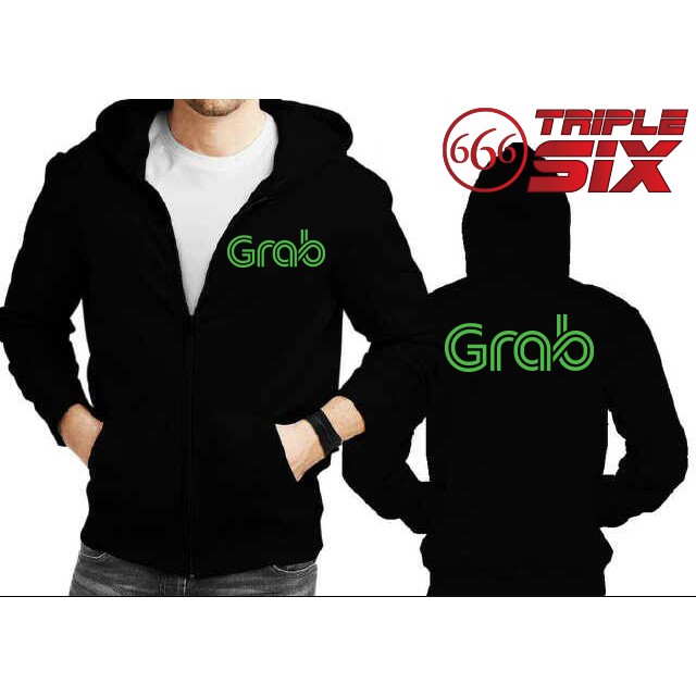 Jaket Hoodie Zipper GRAB Banyak Warna