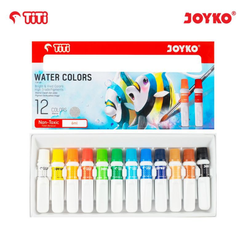 

Cat Air Water Color Titi Joyko WAC-6ML-12 Warna