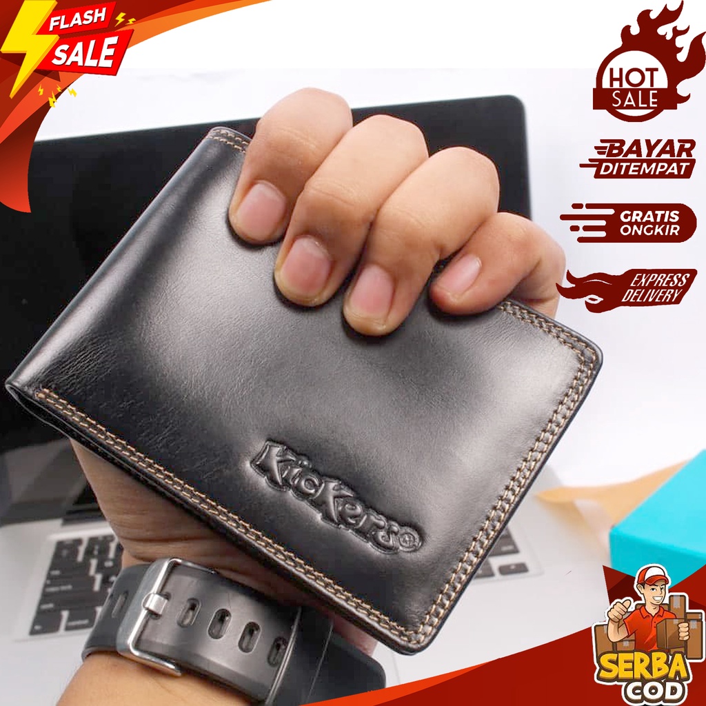 Dompet Original Kickers - Dompet Pria Model Tidur - Dompet Kulit Premium - Dompet Pria Lipat - Dompe