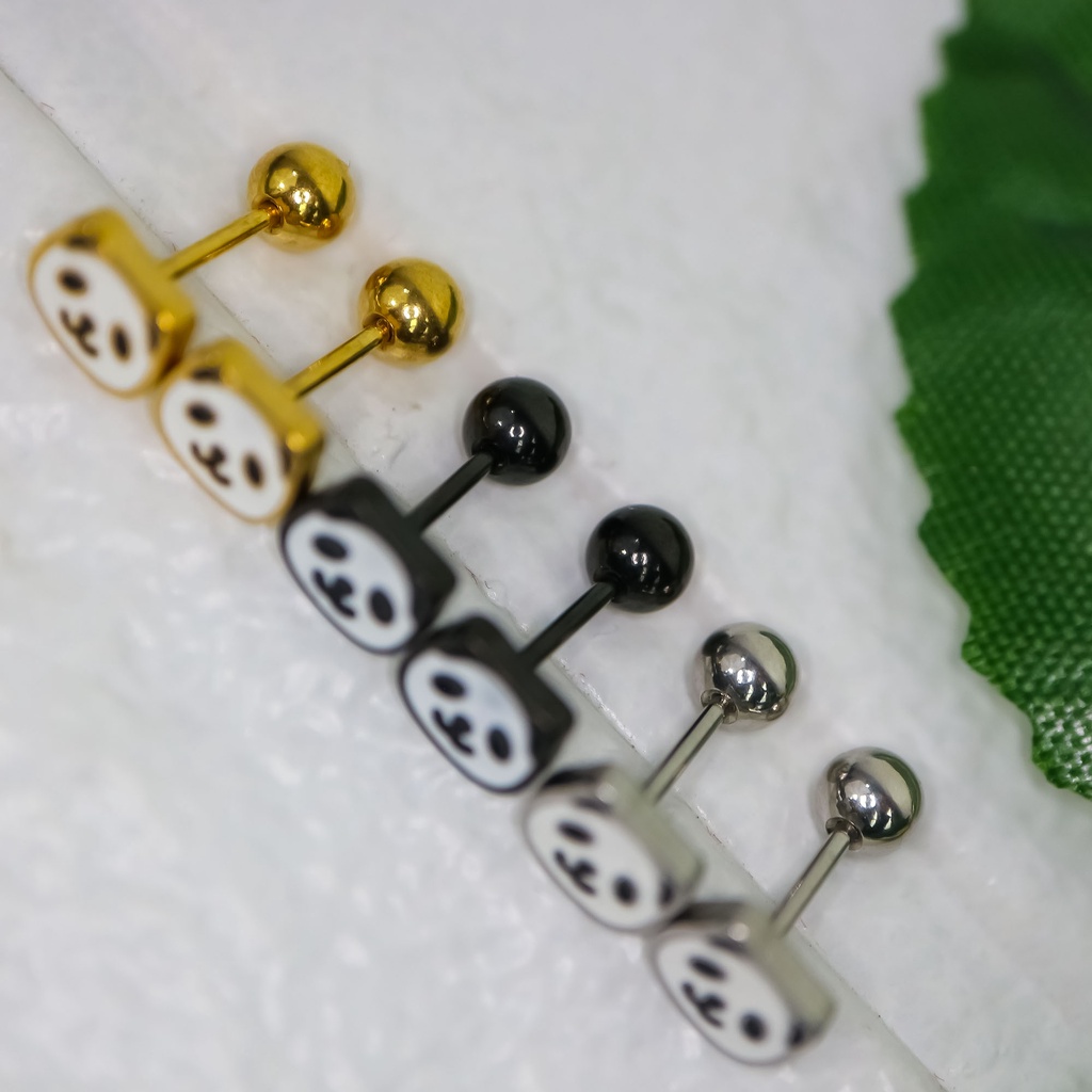 Anting baut panda titanium korea anti karat - ercassia