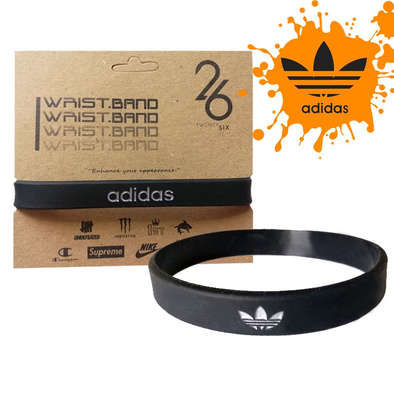 GELANG PRIA KARET SPORT ORIGINAL NEW ORI ADIDAS SILVER