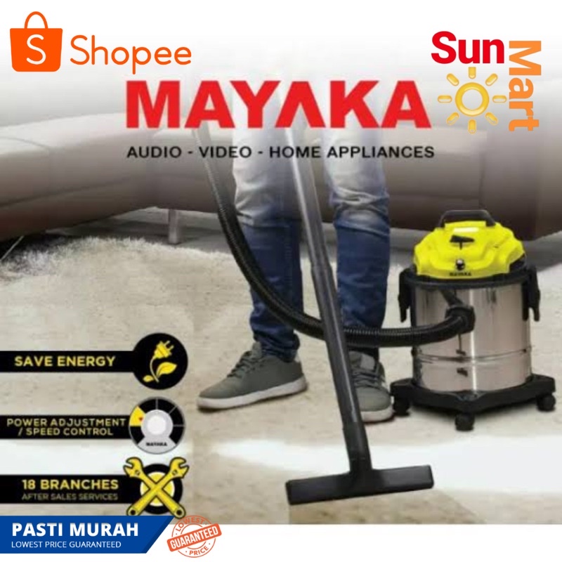 MAYAKA VC-1905M/12 ZN Vacum Cleaner Utk Basah &amp; Kering 12 Liter