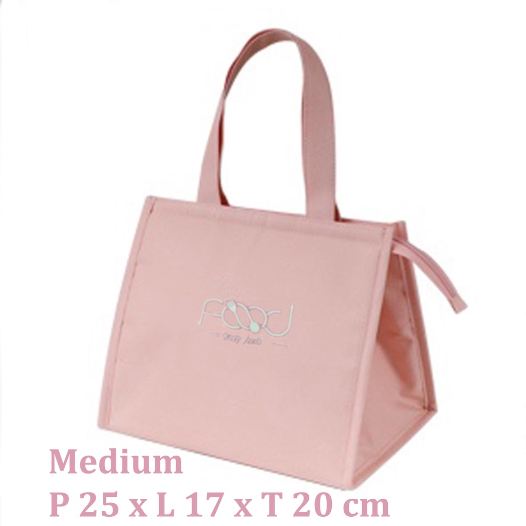 FOOD Tas Lunch Tote Bag Food Box Foil Lunch Box Tas Bekal makan siang Cooler bag makanan tas multi-tujuan