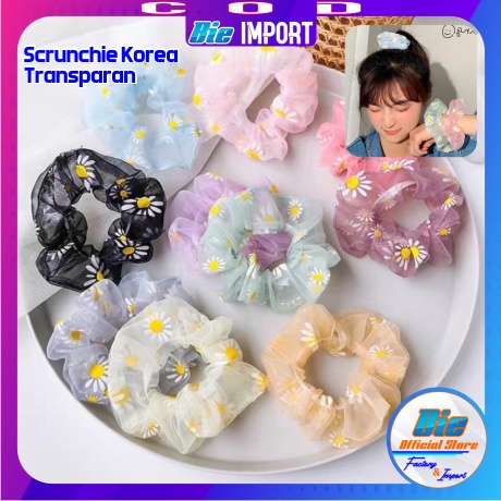 Ikat Rambut Scrunchie Transparan Premium Impor Best Seller