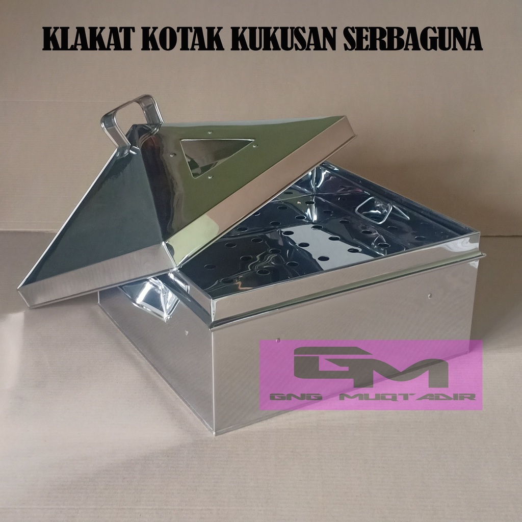 Klakat Kukusan Kotak Stanlist Anti Karat ukuran 45 x 45 cm Menggunakan Bahan 0,4 mm Tebal, Klakat Dimsum, Klakat Steamer dandang kotak