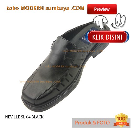 NEVILLE SL 04 BLACK Sandal Pria Slip On Casual