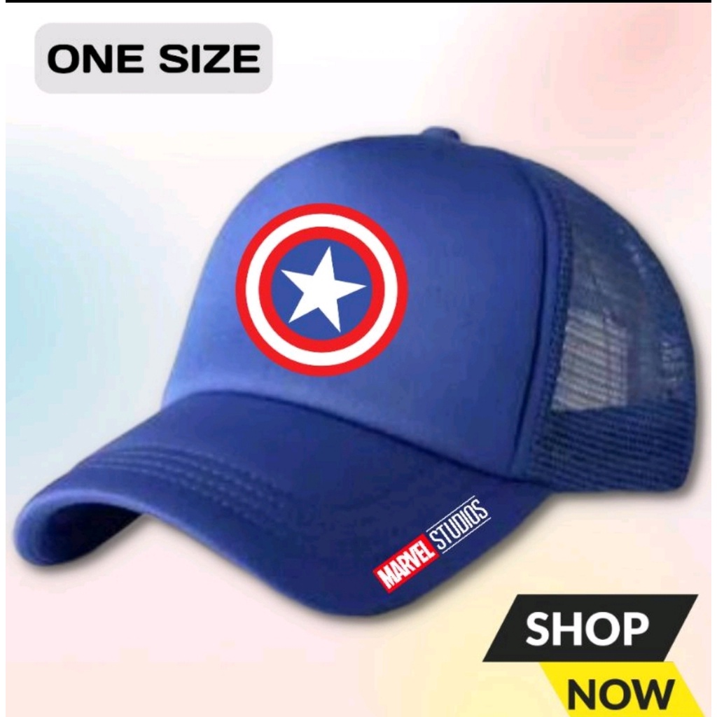 Snapback Topi Trucker jaring MARVEL AVENGERS Gamers Comunity