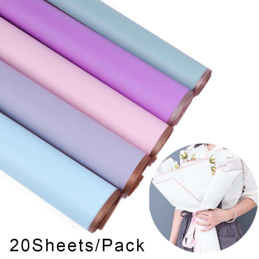 Solighter 20Sheets/Pack Wrapping Paper Menebal Pembungkus Kado Anti Air Setengah Transparan