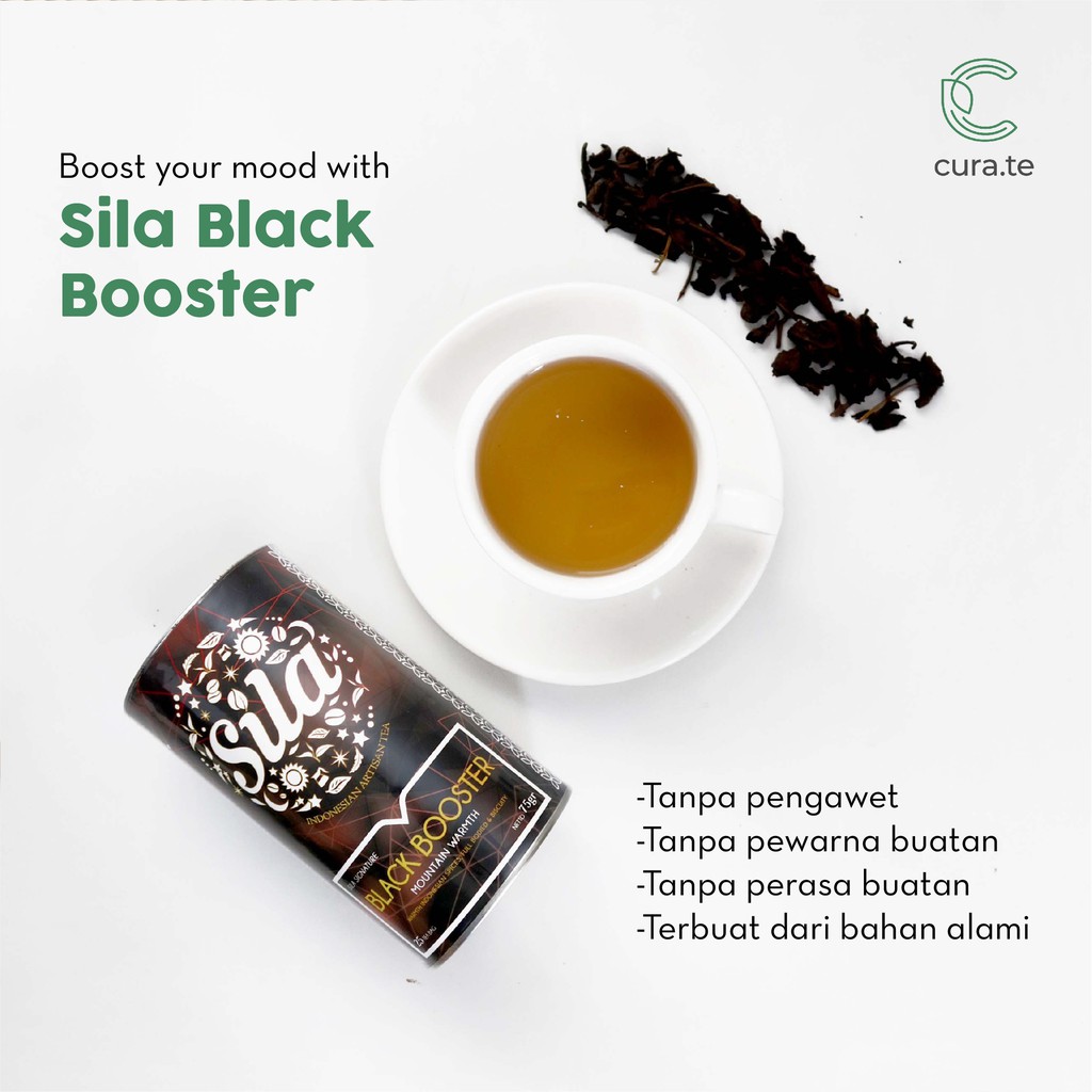 Teh Hitam Sila Black Booster Canister 125gr