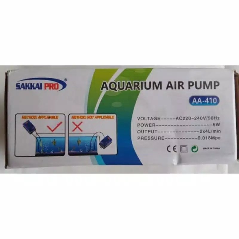 Sakkai Pro AA-410 Pompa Udara Aerator 2 dua lubang