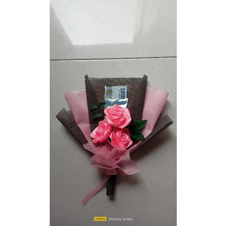 Buket bucket bouquet bunga uang asli