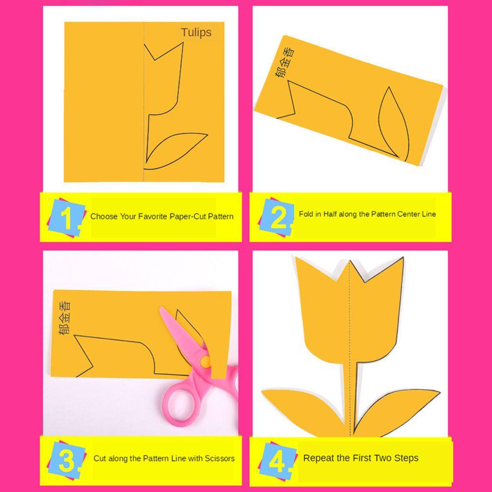 NEEDWAY Mainan Pemotong Kertas 3-6 Tahun Hadiah Lipat Dan Pemotongan Kartun Seni Belajar DIY Mainan Edukasi Kerajinan Anak
