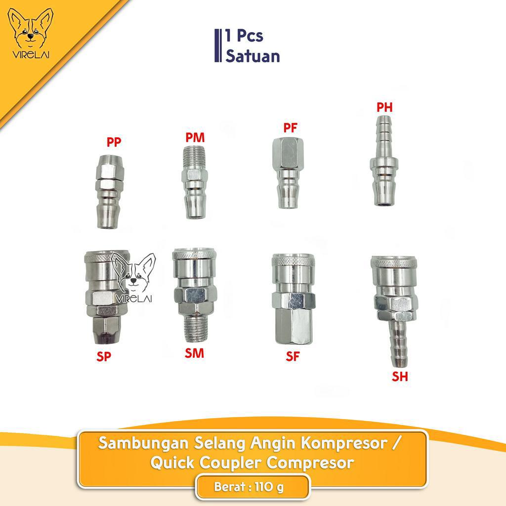 Sambungan Selang Angin Kompresor / Quick Coupler Compresor