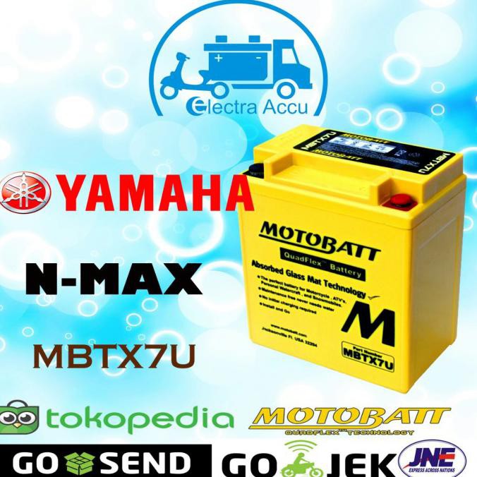 Aki motor Yamaha Nmax motobatt MBTX7U Aki Kering