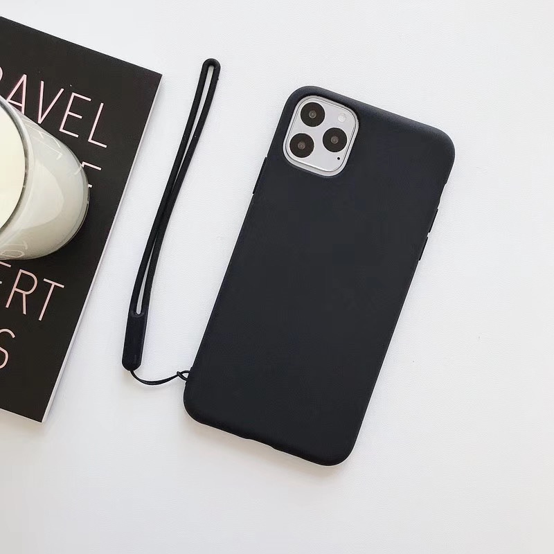 Oppo A55 TPU Case Lanyard Silicone Tali Slim matte Casing Premium Phone Cover