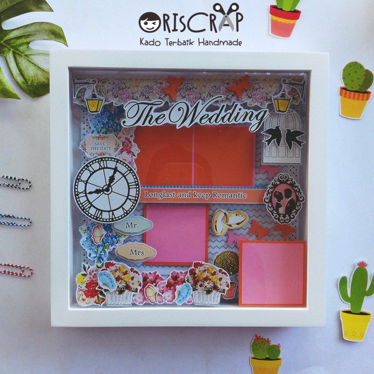 Kado pernikahan terbaik SCRAPFRAME 3D / FREE cetak foto