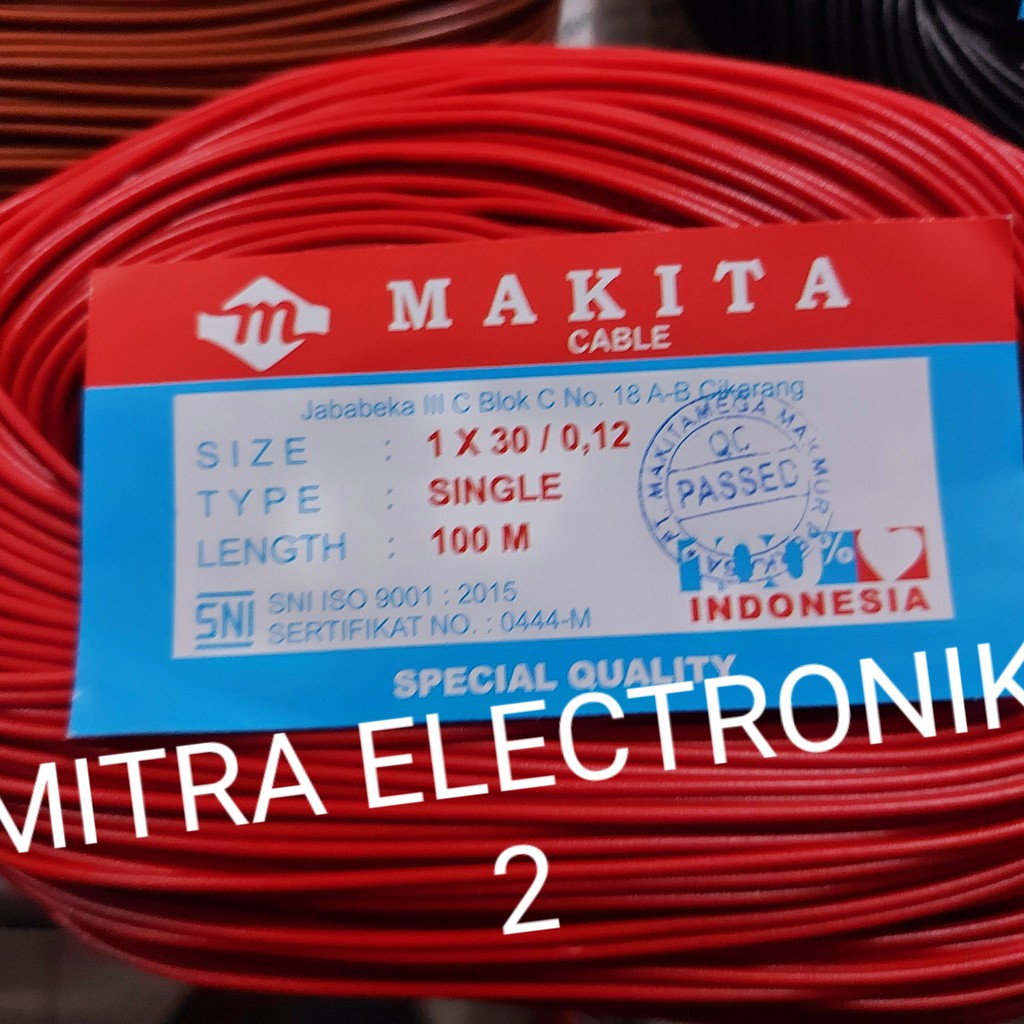 KABEL RAKITAN SERABUT MAKITA 1X30 0,12MM TEMBAGA PER 100 METER