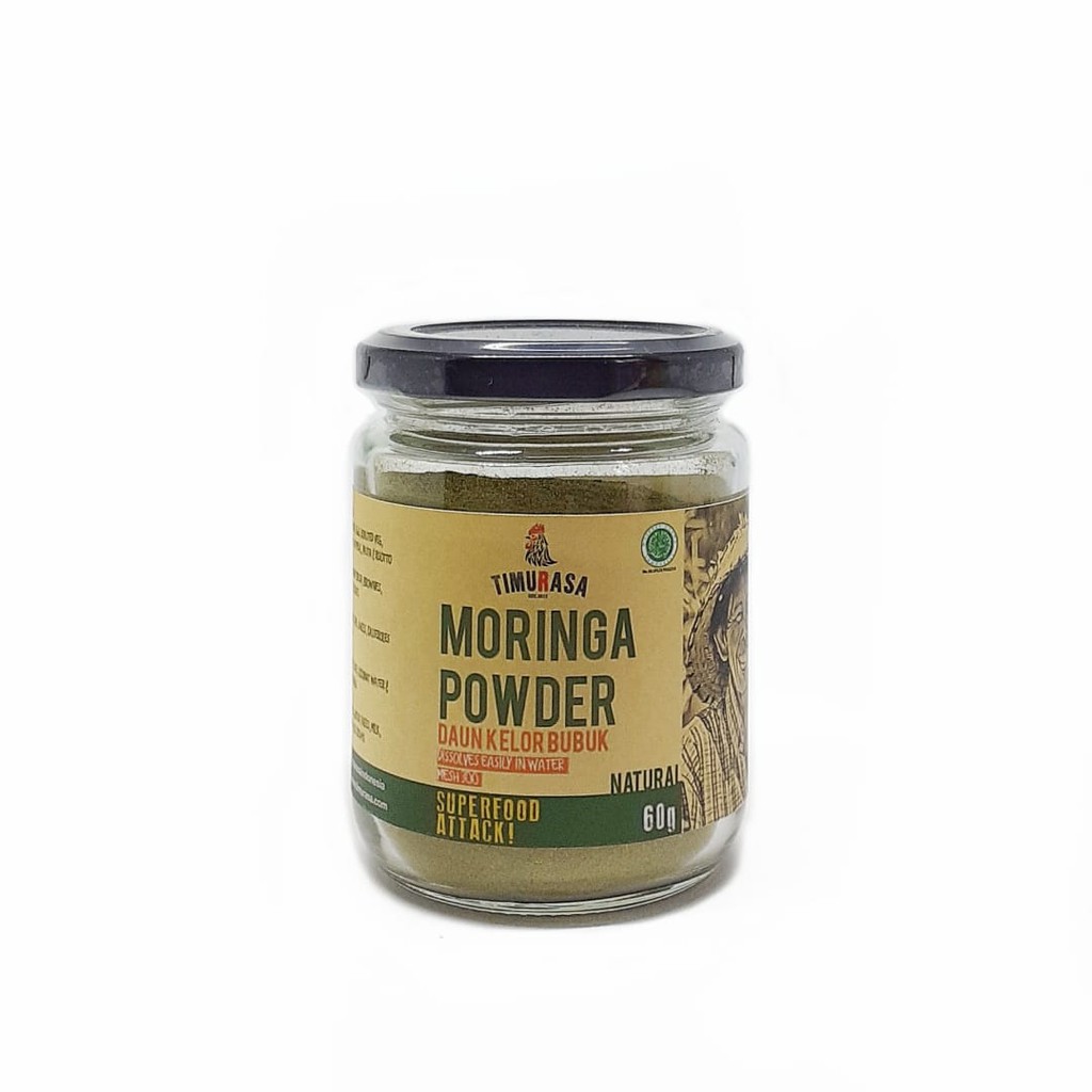 

Timurasa Moringa Powder - Bubuk Daun Kelor 300 mesh @60gr (Kemasan Jar)
