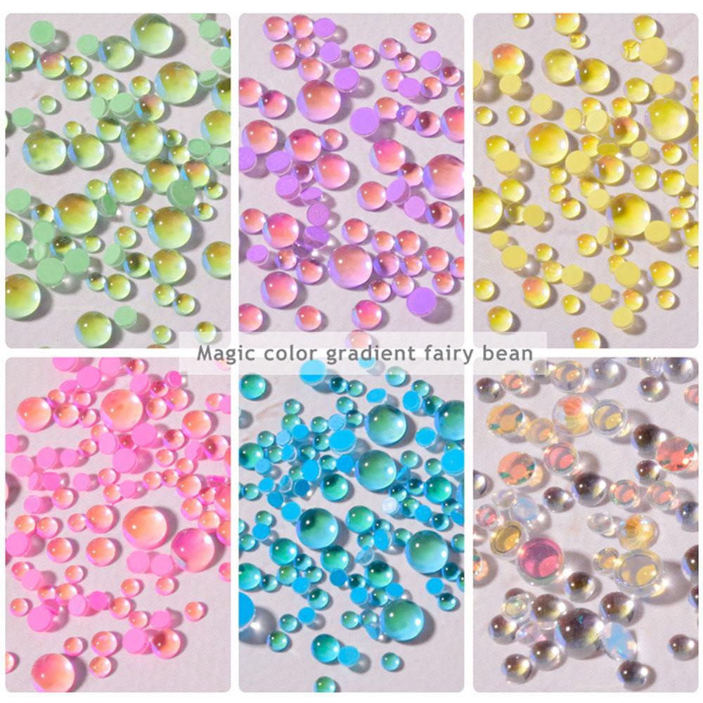 Needway 3D Dekorasi Nail Art Warna Permen Air Mata Malaikat Ukuran Campur Batu Kristal Bulat DIY Ornamen