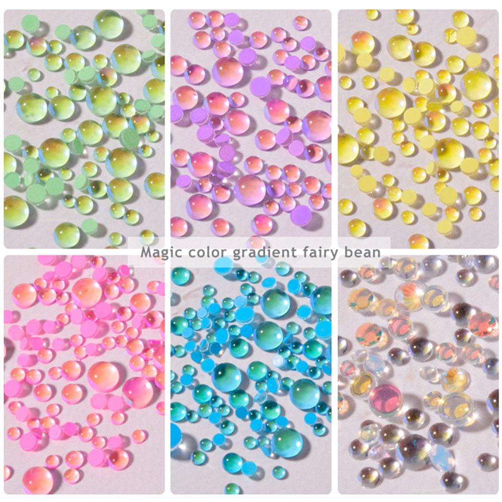 Needway 3D Dekorasi Nail Art Warna Permen Air Mata Malaikat Ukuran Campur Batu Kristal Bulat DIY Ornamen