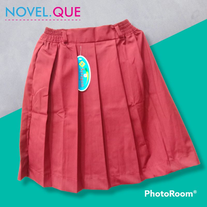 SERAGAM Sekolah SD | ROK SD Pendek Merah / ROK SD Pendek Putih | Rok SD Pendek Rempel | Merek Seraga