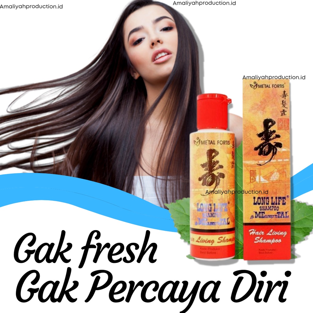 Shampo Pelurus Rambut Permanen Tanpa Catok Obat Penumbuh Rambut Lebat Cepat Pemanjang Shampoo Metal Fortis Longlife Original